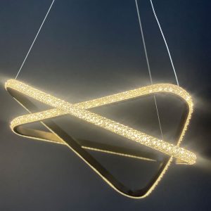 لوستر مدرن مدل ستاره مثلث کریستالی